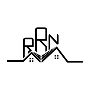 RRN Real State logo design, RRN simple and modern logo. RRN luxurious alphabet design