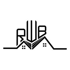 RWB Real State logo design, RWB simple and modern logo. RWB luxurious alphabet design