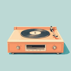 music box, vector style simple color