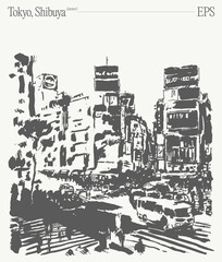 The dynamic and vibrant urban landscape found in Shibuya, Tokyo is truly remarkable