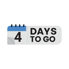 4 Days To Go Countdown Badge Graphic