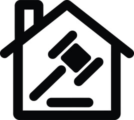 Real Estate Law Icon – Property Legal Symbol and Housing Justice