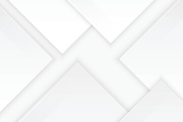 white geometric abstract background overlap layer on bright space 