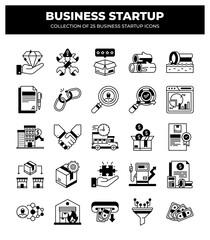 Business Startup Icon Set: 25 Essential Icons for Your Business