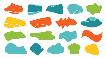 Trendy Abstract Fluid Shapes Background – Colorful Organic Gradients and Modern UI Blobs
