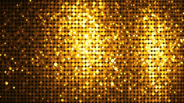 Gleaming golden surface covered in reflective dots that create an ethereal and elegant sparkling background