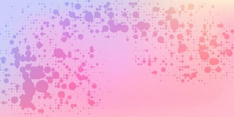 Colorful pastel abstract background with soft gradient blending of blue, pink, and peach tones. Decorative bubble pattern creates a smooth and dreamy visual effect.
