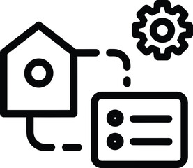 Smart Home System Icon – Automation, Settings & Dashboard Interface Vector