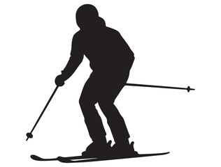 Fototapeta premium SKI SILHOUETTE