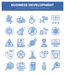 Collection of 25 Business Development Icons. Boost Your Business Growth