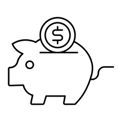 Savings outline icon