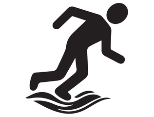 SLIPPERY ICON SILHOUETTE