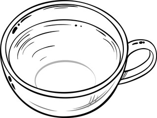 Сup of Tea Outline Illustration