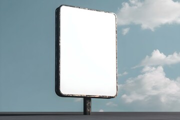 3D Render of a Blank Billboard in Urban Setting: Digital Visualization for High-Impact Branding and Advertising Mockup