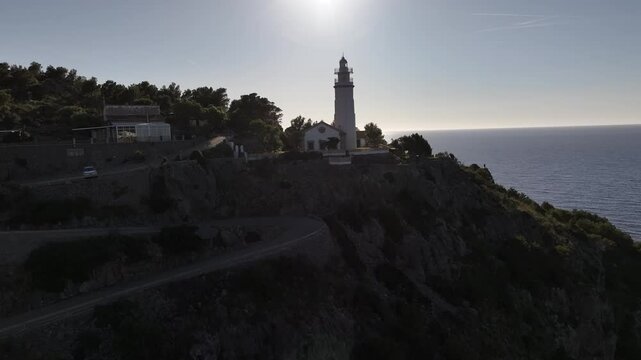 Faro des Cap Gros en Soller, Mallorca, Islas Baleares