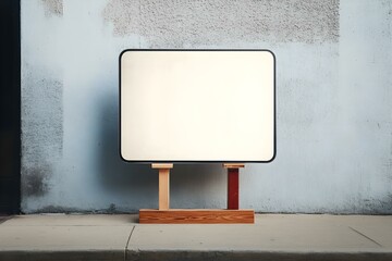 Blank Billboard on the Wall in Urban Landscape: Strategic Outdoor Display for Impactful Branding and Promotion