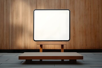 Blank Billboard on the Wall in Urban Landscape: Strategic Outdoor Display for Impactful Branding and Promotion