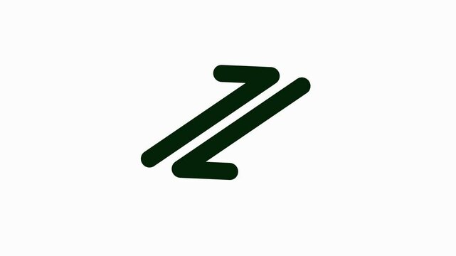 Dark Green Z Letter Animation in 4K | Minimalist Logo Motion Reveal