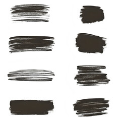 Grunge Brush Stroke Vector Collection on Light Background