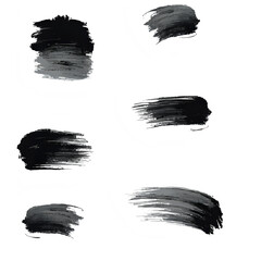 Grunge Brush Stroke Vector Collection on Light Background