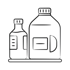 Get your hands on this hand drawn icon of milk bottles