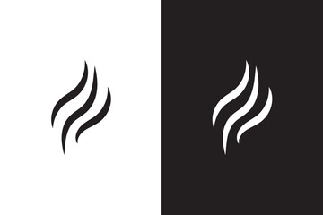 Aromas vaporize icons. Smoke, steam flat line icons.