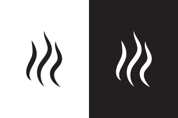 Evaporation icons set in black and white stroke lines