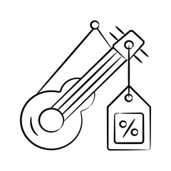 Have a look at this trendy doodle style icon of guitar discount