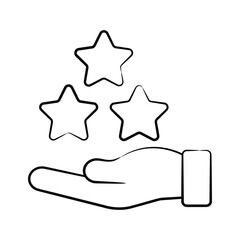 Check this amazing hand drawn icon of reviews stars