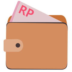 Wallet with Rupiah Banknote