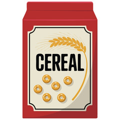 cereal box vector illustration isolated on white