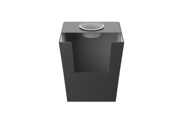  Paper Packaging Box With Dip Sauce Holes for French Fries,Hamburger Takeaway and Churros Box With Slot. 3d illustration