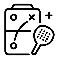 This Padel Strategy icon is suitable for Padel, Racket Sport, etc