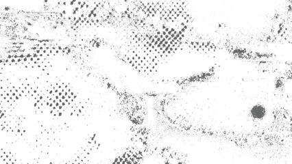 Abstract Gray and White Speckled Texture Background Irregularly Shaped Spots and Dots Scattered Across White Canvas Creating a Grunge Distressed Effect Ideal for Design Projects and