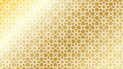 Elegant Islamic geometric pattern with golden gradient background. Perfect for Ramadan, Eid, Islamic art, religious events, luxury design, and traditional Middle Eastern themes.