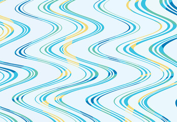 Abstract Wavy Pattern Inspired by Flowing Water