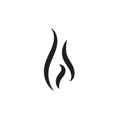 Smoke steam vector simple logo icon