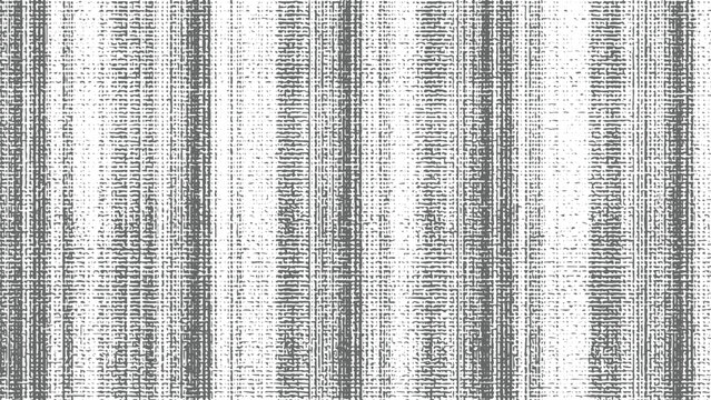 Abstract grayscale textile texture with vertical stripes of varying density featuring a mottled effect created by small irregular shapes in shades of gray and white showing a woven
