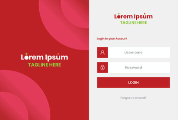 website landing page login design