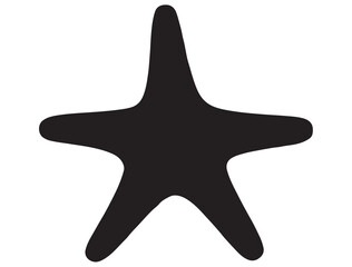 Obraz premium STAR FISH SILHOUETTE