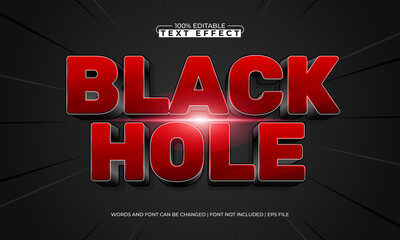 black hole editable text effect with a space and alien text style