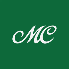 Mc logo typography vector logo