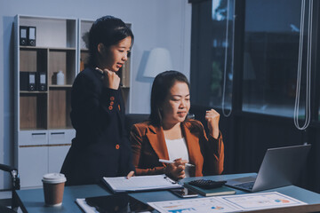 Business Documents, Auditor businesswoman checking searching document legal prepare paperwork or...