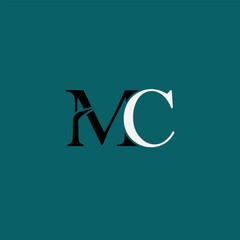 mc mc typography logo vector