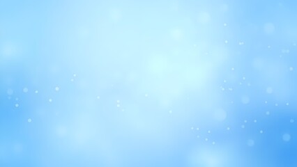 Fototapeta premium A soft and dreamy abstract background with gentle blue gradients, sparkling bokeh effects, and floating light particles creating a serene atmosphere.