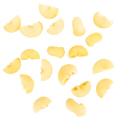 Naklejka premium Macaroni Splash on white background fall