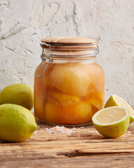 Preserved lemons in a jar