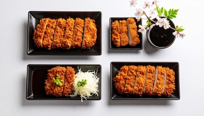 Japanese Deep Fried meat or Tonkatsu Set 