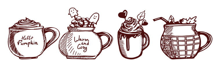Charming featuring whimsical mugs with playful designs and cozy phrases