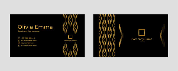 Professional Black and Gold Business Card Design for Consultants and Companies